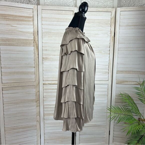 Current Air Ruffle Tiered Sleeve Top Blouse Large - Picture 4 of 13